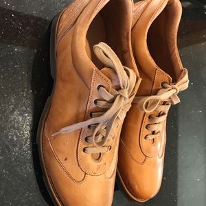 Tan all leather sneakers handmade in Italy